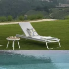 Barneseng i aluminium og textilene med indsats i polywood - Ink Viadurini