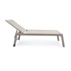 Moderne havesolseng i aluminium med hjul til udendørsbrug - Franz Viadurini