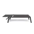 Moderne havesolseng i aluminium med hjul til udendørsbrug - Franz Viadurini