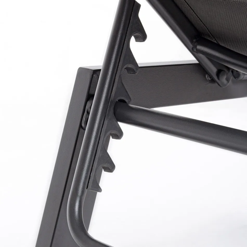 Moderne havesolseng i aluminium med hjul til udendørsbrug - Franz Viadurini