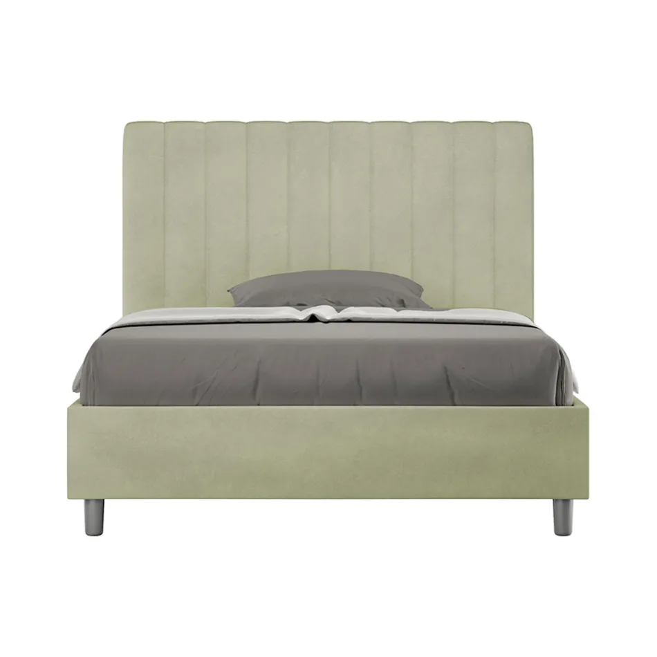 120x200 cm mikrofiberseng med symmetriske lodrette linjer fremstillet i Italien - Glove Viadurini