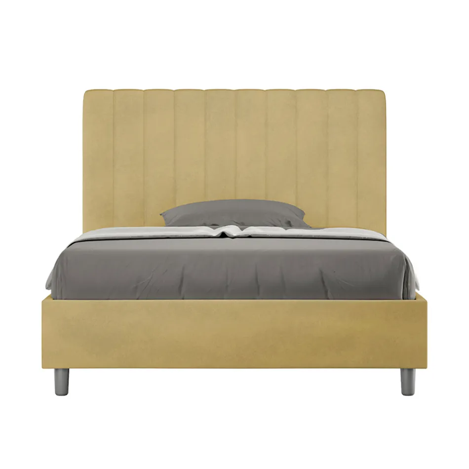 120x200 cm mikrofiberseng med symmetriske lodrette linjer fremstillet i Italien - Glove Viadurini