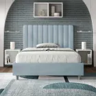 120x200 cm mikrofiberseng med symmetriske lodrette linjer fremstillet i Italien - Glove Viadurini