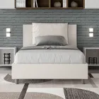 120x200 cm seng med hovedgærde og kunstlæderhynder fremstillet i Italien - Olimpiadi Viadurini