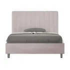 140x200 cm mikrofiberseng med symmetriske lodrette linjer fremstillet i Italien - Glove Viadurini