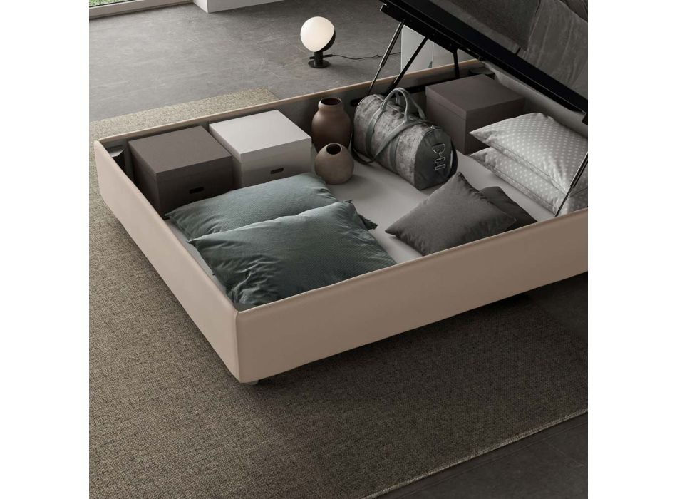 Seng 140x200 cm sengegavl med symmetriske lodrette linjer Made in Italy - Handske Viadurini