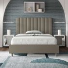 Seng 140x200 cm sengegavl med symmetriske lodrette linjer Made in Italy - Handske Viadurini