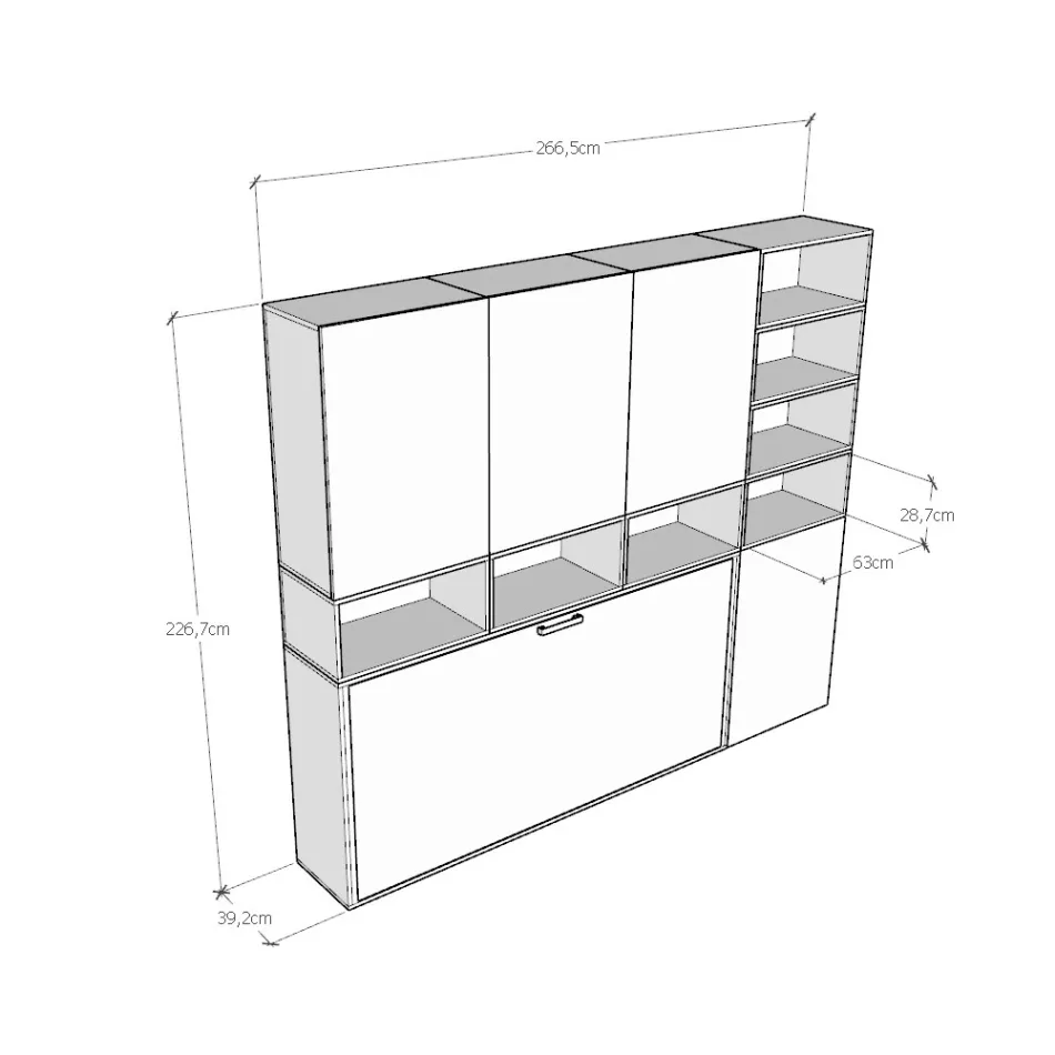 Enkelt Murphy-seng i forskellige kompositioner - Collaborative Viadurini