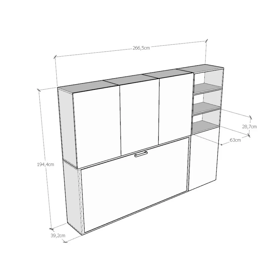 Enkelt Murphy-seng i forskellige kompositioner - Collaborative Viadurini