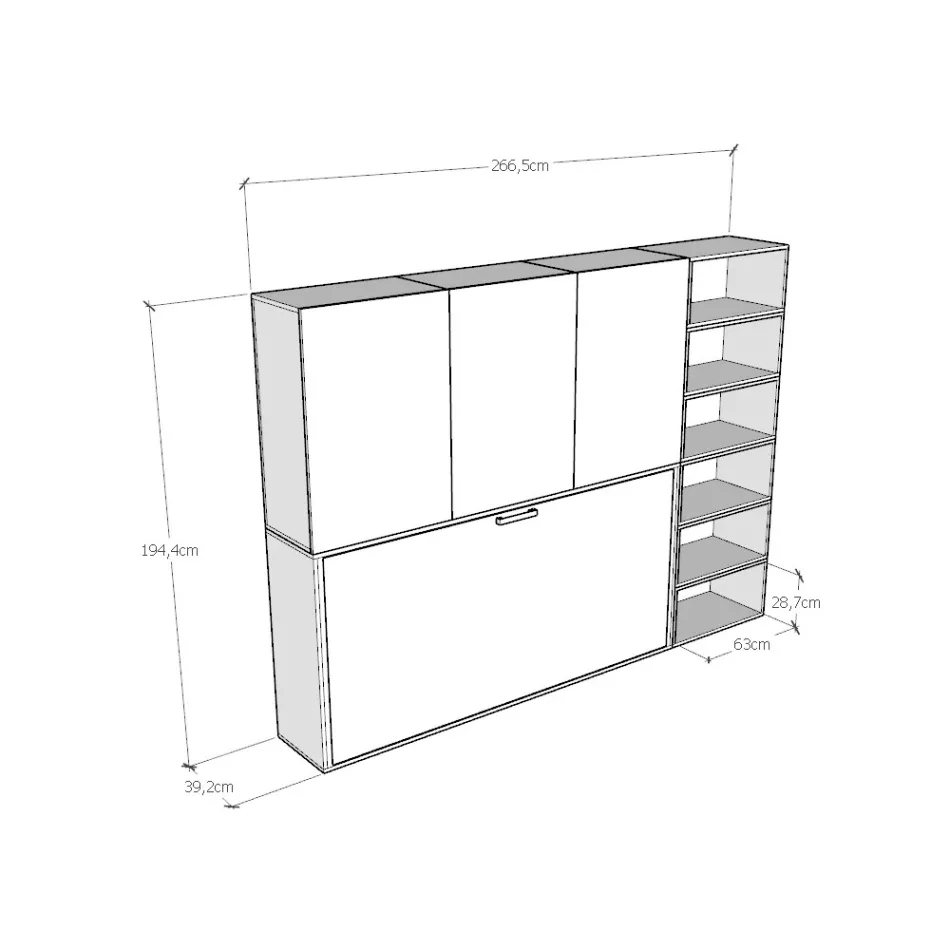 Enkelt Murphy-seng i forskellige kompositioner - Collaborative Viadurini