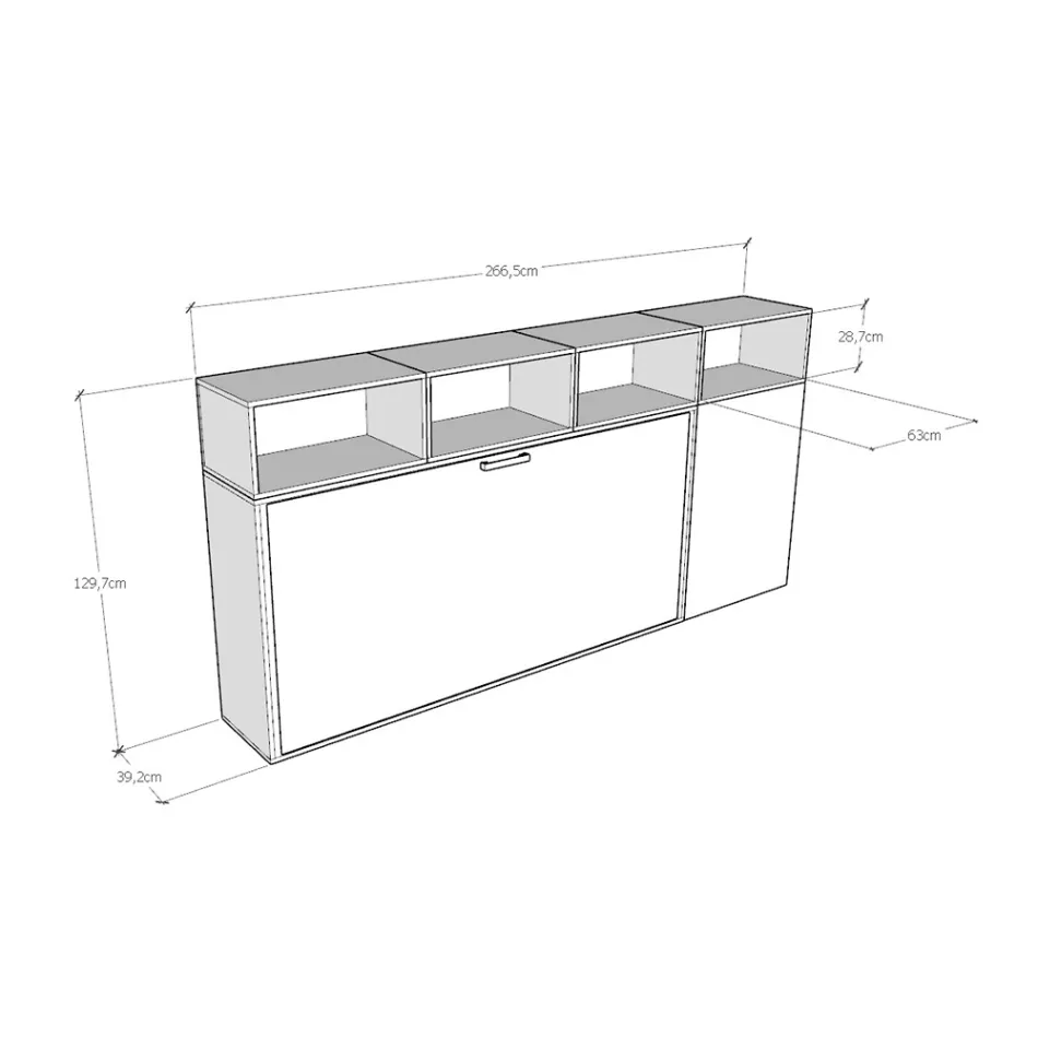 Enkelt Murphy-seng i forskellige kompositioner - Collaborative Viadurini