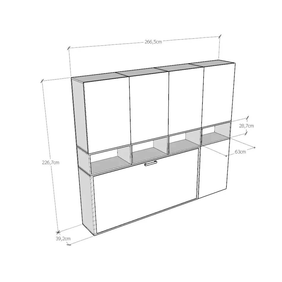 Enkelt Murphy-seng i forskellige kompositioner - Collaborative Viadurini