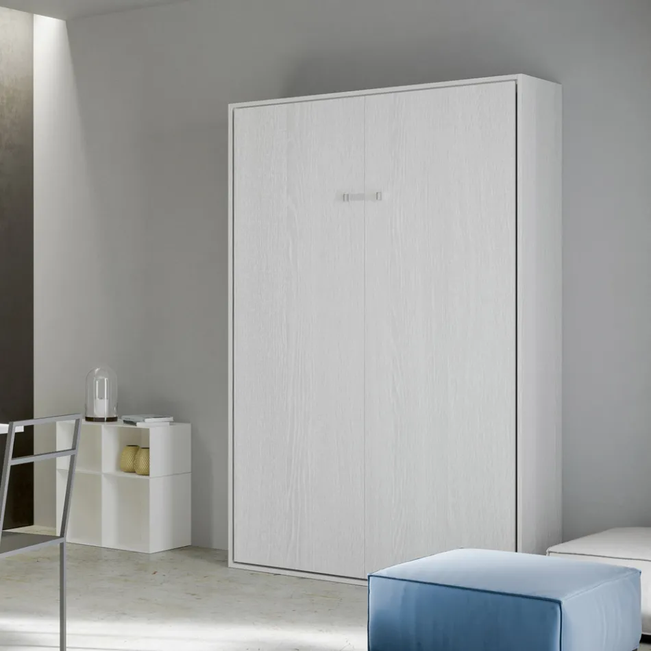 Queensize-seng med lodret sammenklappelig seng i forskellige finish - Magicompare Viadurini