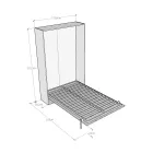 Queensize-seng med lodret sammenklappelig seng i forskellige finish - Magicompare Viadurini
