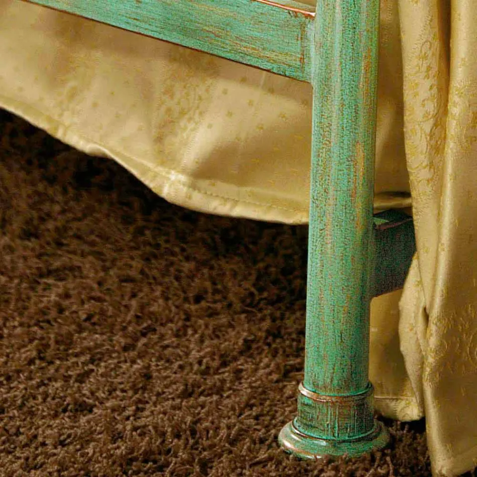 Enkeltseng og en halv Gabriella grøn jern slået kobber Viadurini