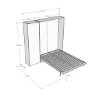 Lodret sammenklappelig fransk seng med søjle - Magicompare Viadurini