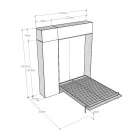 Lodret, sammenklappelig fransk seng med overskab og søjle - Magicompare Viadurini