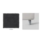 Enkeltseng med sengegavl i stof lavet i Italien - Fiuto Viadurini