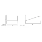 Enkeltseng med sengegavl i stof lavet i Italien - Fiuto Viadurini