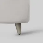 Seng i fuld størrelse med polstret sengegavl og fødder Made in Italy - Aaron Viadurini