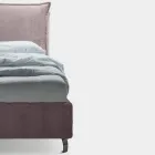 Dobbeltseng 160x190 med 2 bløde puder med perimeter flæse - Ernesta Viadurini