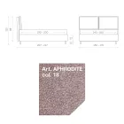 Dobbeltseng 160x190 med 2 bløde puder med perimeter flæse - Ernesta Viadurini