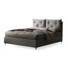 Dobbeltseng 160x190 med dekorative knapper i puderne - stråler Viadurini