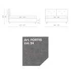 Dobbeltseng 160x190 med dekorative knapper i puderne - stråler Viadurini