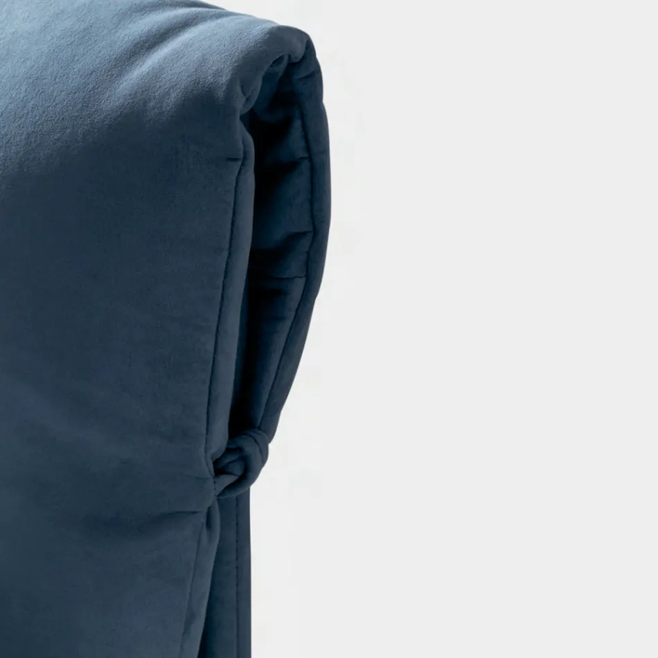 Dobbeltseng 160x190 med puder, der omslutter hele sengegavlen - Charme Viadurini