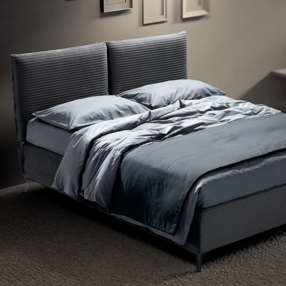 Dobbeltseng 160x190 med pudeformet polstring - Brezze Viadurini