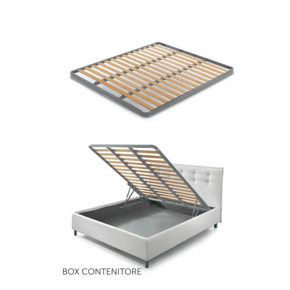 Dobbeltseng 160x190 med pudeformet polstring - Brezze Viadurini