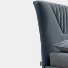 Dobbeltseng 160x190 med quiltede indsatser med brede lameller - frisk Viadurini