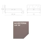 Dobbeltseng 160x190 med geometrisk quiltning - Ciottolino Viadurini