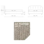 Dobbeltseng 160x190 med buede linjer og knapper Made in Italy - Oriente Viadurini