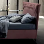 Dobbeltseng 160x190 med buede linjer og dobbelt quiltet bånd - Gioie Viadurini