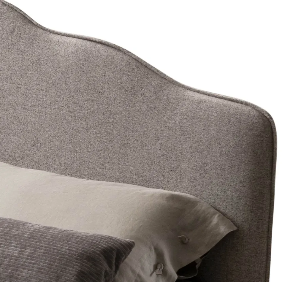 Dobbeltseng 160x190 med perimeter flæse sengegavl Made in Italy - Rest Viadurini