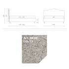 Dobbeltseng 160x190 med perimeter flæse sengegavl Made in Italy - Rest Viadurini