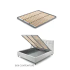 Dobbeltseng 160x190 med centralt opdelt sengegavl Made in Italy - Celesti Viadurini