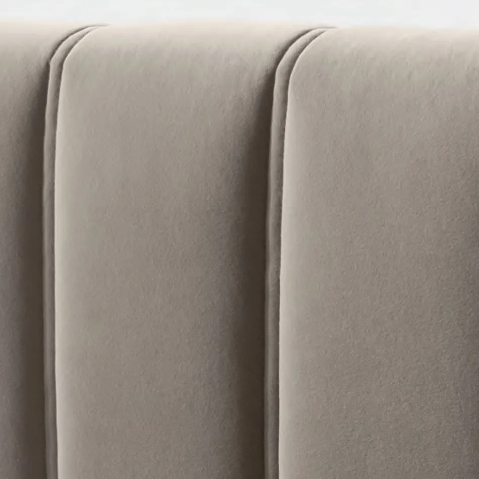 Dobbeltseng 160x190 med quiltning med brede lodrette bånd - Magan Viadurini