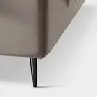 Dobbeltseng 160x190 med quiltning med brede lodrette bånd - Magan Viadurini