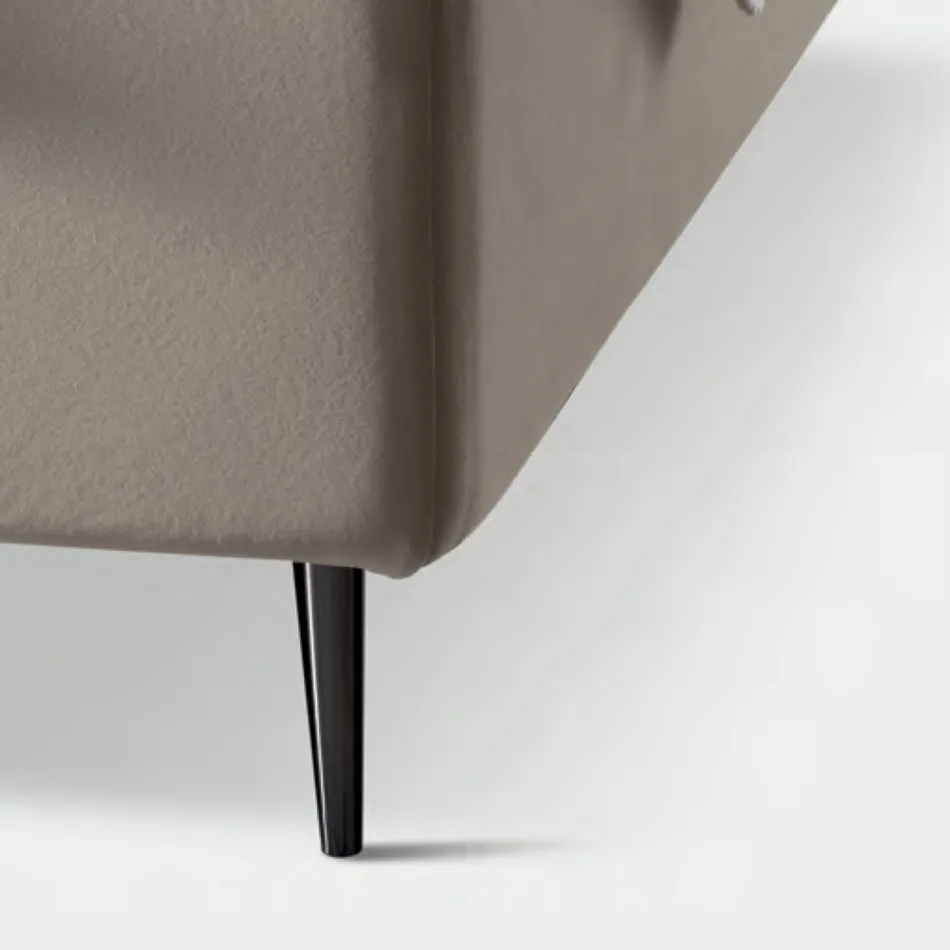 Dobbeltseng 160x190 med quiltning med brede lodrette bånd - Magan Viadurini