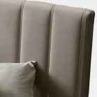 Dobbeltseng 160x190 med quiltning med brede lodrette bånd - Magan Viadurini