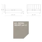 Dobbeltseng 160x190 med quiltning med brede lodrette bånd - Magan Viadurini