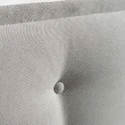 Dobbeltseng 160x190 i stof med sengegavl med knapper Made in Italy - Dreams Viadurini