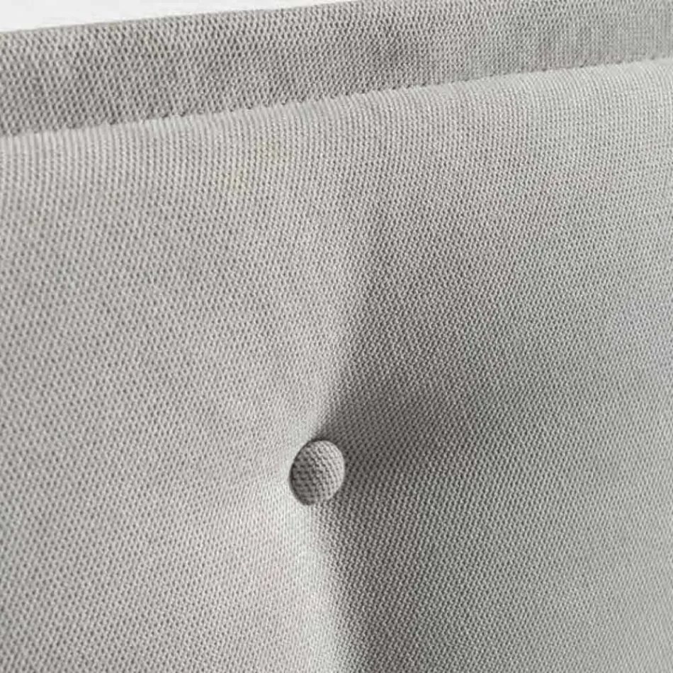 Dobbeltseng 160x190 i stof med sengegavl med knapper Made in Italy - Dreams Viadurini