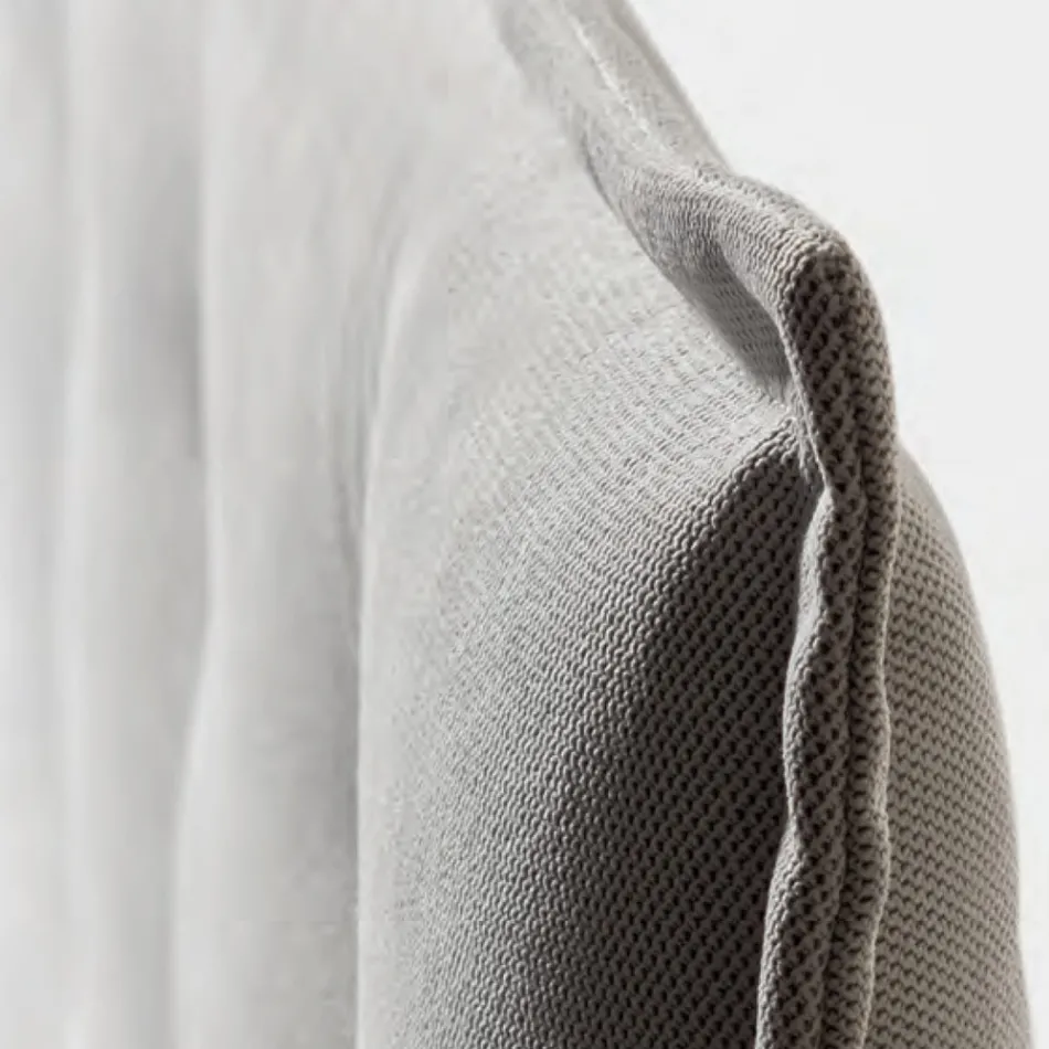 Dobbeltseng 160x190 i stof med sengegavl med knapper Made in Italy - Dreams Viadurini