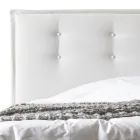 Dobbeltseng 160x190 i stof med sengegavl med knapper Made in Italy - Dreams Viadurini