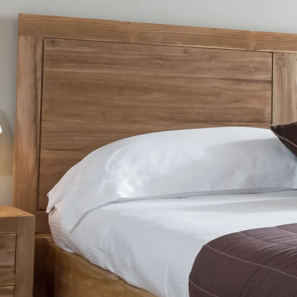 160x200 dobbeltseng lavet af massivt teaktræ - Fresco Viadurini