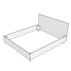 Dobbeltseng 200x200 cm med mikrofiberhovedgærde fremstillet i Italien - Pallone Viadurini