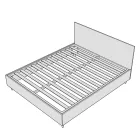 Dobbeltseng 200x200 cm med mikrofiberhovedgærde fremstillet i Italien - Pallone Viadurini